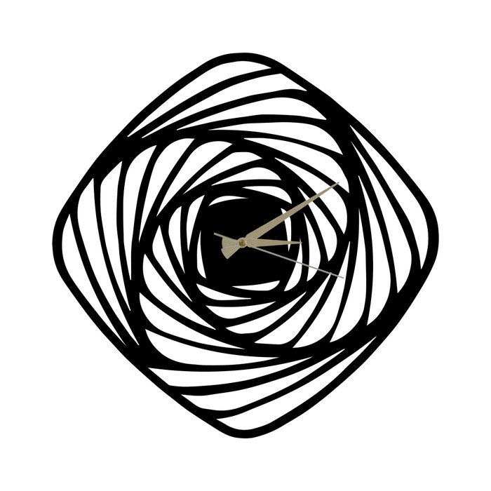 Wallity Girdap Reloj de pared decorativo de metal Negro 50 x 50 cm Wallity Girdap Reloj de pared decorativo de metal Negro 50 x 50 cm